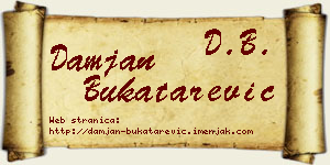 Damjan Bukatarević vizit kartica
